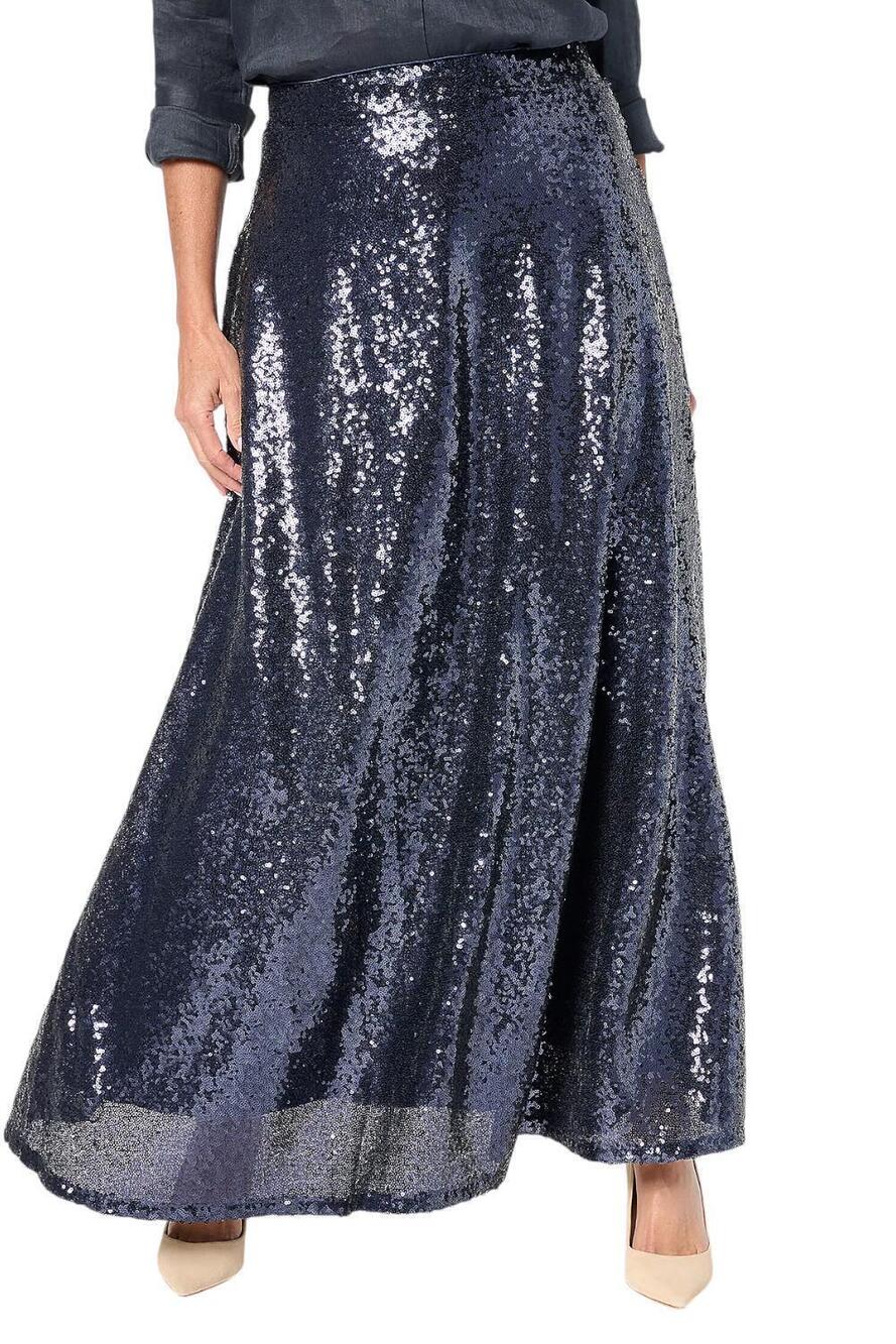 Joan Rivers Women's Red Carpet Regular Sequin Maxi Skirt Twilight - Petite